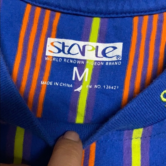 👕 Striped Staple Pigeon shirt 👕 - Picture 3 of 5